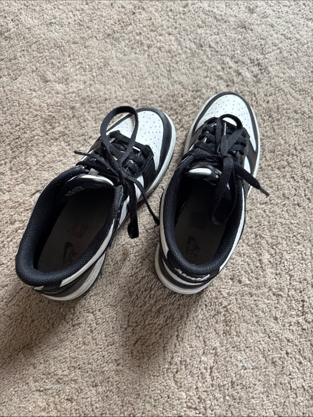 Nike Kids Black and White Low-Top Sneakers